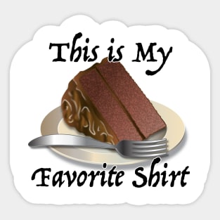 Chocolate Cake Shirt Sticker